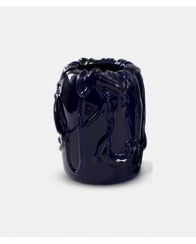 Michael Kvium vase Deep Cobalt